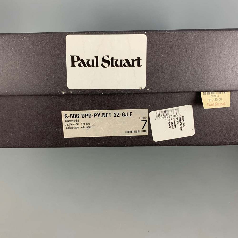 PAUL STUART Brown Solid Leather Pull On Boots - Picture 10 of 10